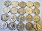 Lot 20 Washington Silver Quarters Circulated US Coin 90% Bullion Invest