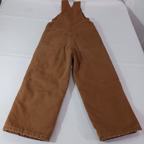 Carhartt Youth Boy's Size 8 Tan/Brown Cotton Blend Double Knee Overall Bib - Picture 16 of 22