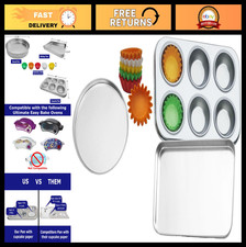 Pan Set for Easy Bake Oven - Includes Cupcake Liners, Kids' Cooking Accessories