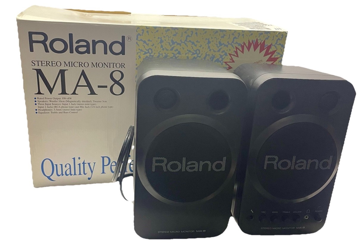 Roland ステレオ マイクロ モニター MA-8 音響 スピーカー Roland MA 8 Computer Speakers for sale online | eBay