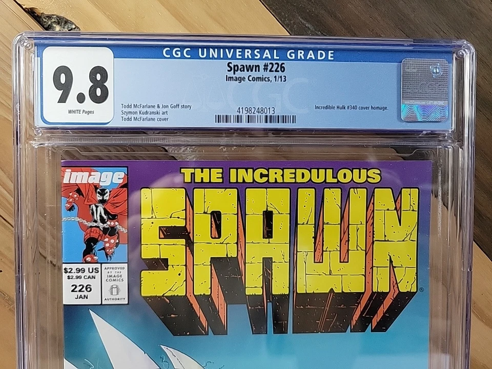 Spawn #226 CGC 9.8 Hulk #340 Homage Image Comics 2013 Todd McFarlane Cover - Image 2 of 4