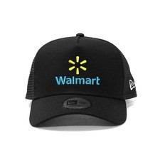 Walmart Logo New Era Embroidered Trucker Hat Black Mesh Snapback Adjustable Cap