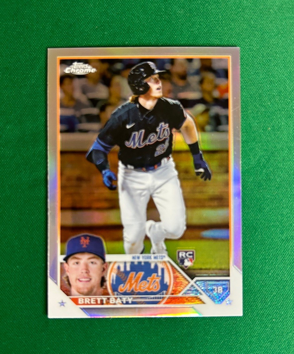 2023 Topps Chrome Brett Baty #204 Refractors New York Mets Rookie RC