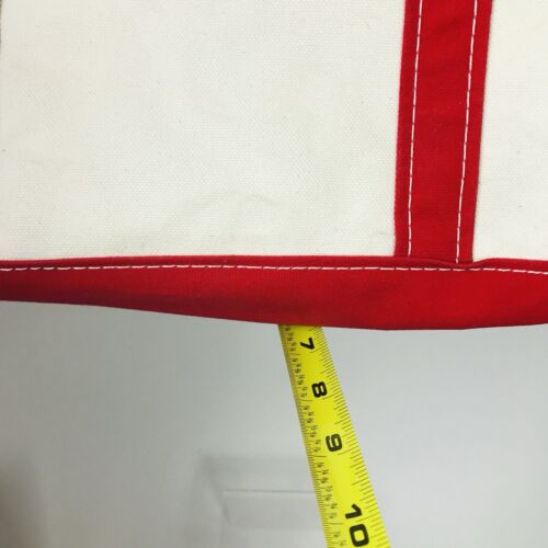 Vintage Script Tag LL Bean Boat & Tote borsa tela rossa ABC/General Hospital USA - Foto 11 di 14