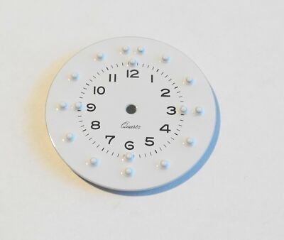 Cadran De Montre Plat Blanc Compatible ETA 515 / 415 - Diamètre 28.65 Mm, Neuf Sans étiquette