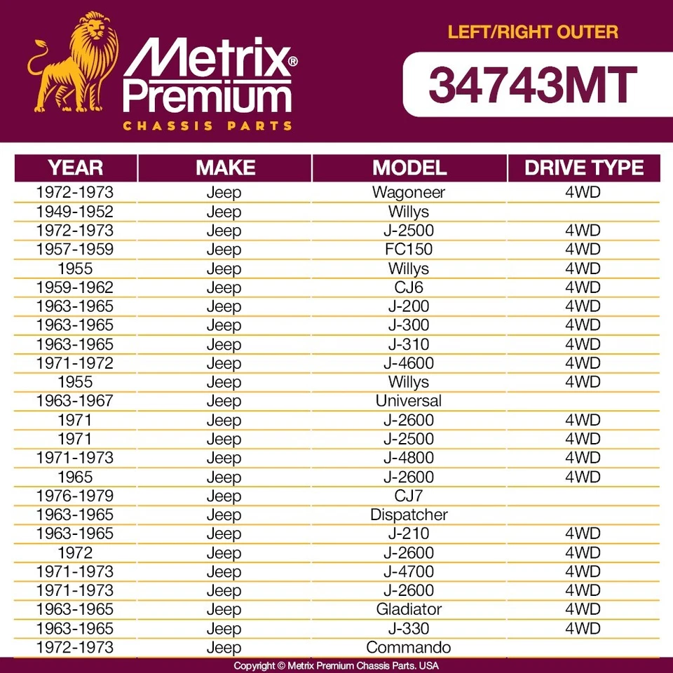 Front Outer Tie Rod End for Jeep CJ7 CJ5 CJ6 Wagoneer CJ5A CJ6A Commando ES62L - Image 2 of 4