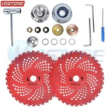 2 Pack 9"x 36 Teeth Carbide Tipped Blade kit for Brush Cutter Trimmer Weed Eater