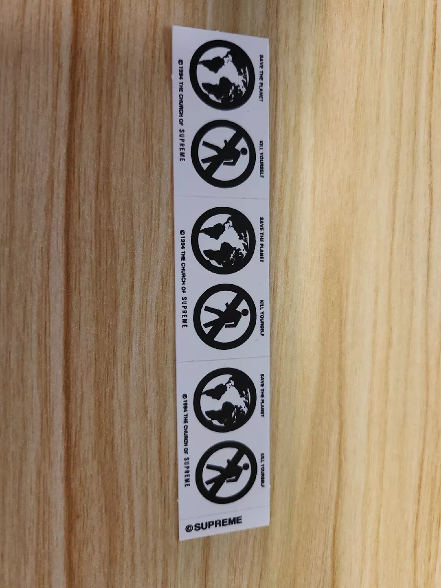 Supreme Save The Planet Kill Yourself Church Of Supreme Sticker