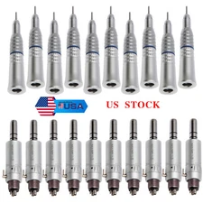 1-10*NSK Style Dental Slow Low Speed Handpiece Straight Nosecone Air Motor 4Hole