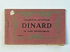 Vintage 12 Vues Postcard Book DINARD Collection Artistique Serie II French 6348