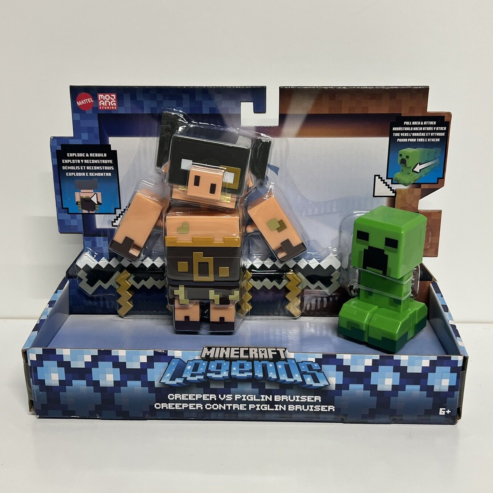  Mattel Minecraft Creeper 3.25 Scale Scale Video Game Authentic  Action Figure with Accessory and Craft-a-Block : Toys & Games