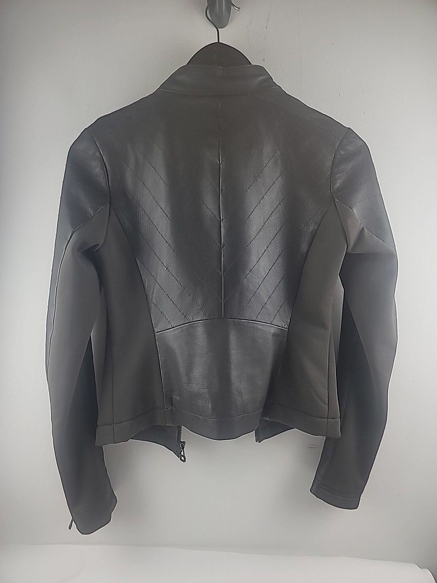 Athleta Womens Cityview Leather Jacket Size XXS With Light Wears