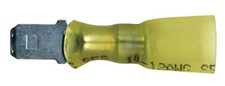 Heat Shrink Crimp Solder Male Quick Disconnect 12-10 Gauge .250" Tab - 10 Pack