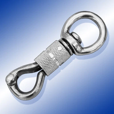 SPANNFIX-SHOP.COM Gancio Panico Acciaio Inox Moschettone Schnellöffnung Niro Cavallo Equitazione