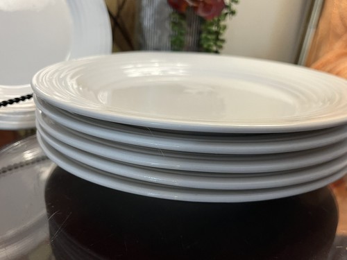 6 Casual Settings By Oneida Kenley White/Cream 10.5 Dinner Plates-Ring Rimmed - Bild 3 von 8