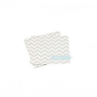 Servietten Chevron, Grau, 33Cm, 20 StüCk