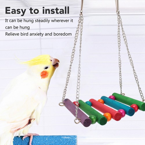 Jouets Pour Perruches 11 Pièces à Mâcher Jouets Pour Oiseaux Calopsittes Conures - Photo 4/12