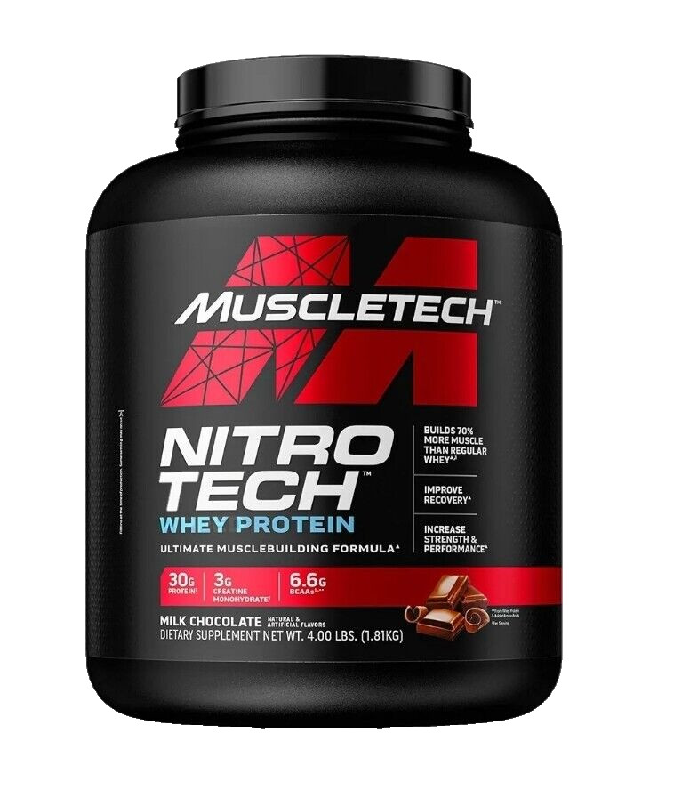 Muscletech Nitro Tech Whey Protein Milk Chocolate 4 lbs INSTITUTO
