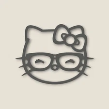 Nerd Kitty 4" x 5" Premium Vinyl Decal Sticker - High Quality Guarantee