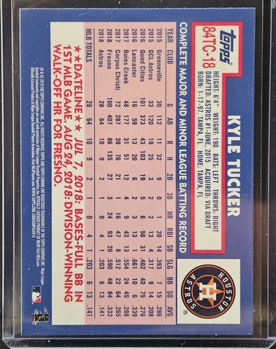 2019 Topps Chrome - 1984 Topps Refractor #84TC-18 Kyle Tucker (RC) - 第 2/2 張圖片