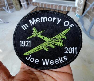 IN MEMORY of JOE WEEKS Colonel USAF (RET) PENSACOLA, FLORIDA FLA Patch 1921-2011