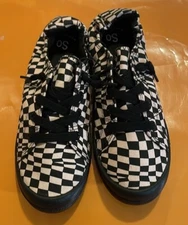 Tan And Black Checked Slip On Sneakers Memory Foam Insole Size 6.5 NWOT Orig $25