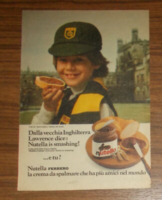 Rare Advertising Ferrero NUTELLA Children of the World #10 England - Italy 1985