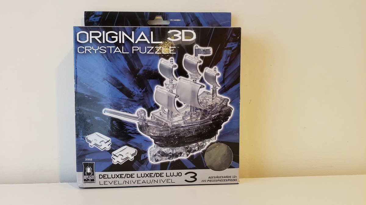 パズル Puzz 3D 希少 358p  pirate ship 値下げ Pirate Ship Original 3D Crystal Puzzle from BePuzzled, Ages