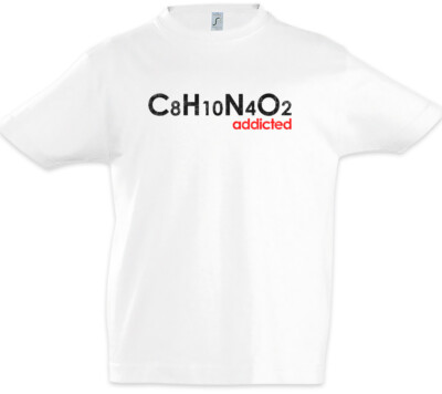 Caffeine Addicted Kinder Jungen T-Shirt Formel Coffee Fun Kaffee Koffein