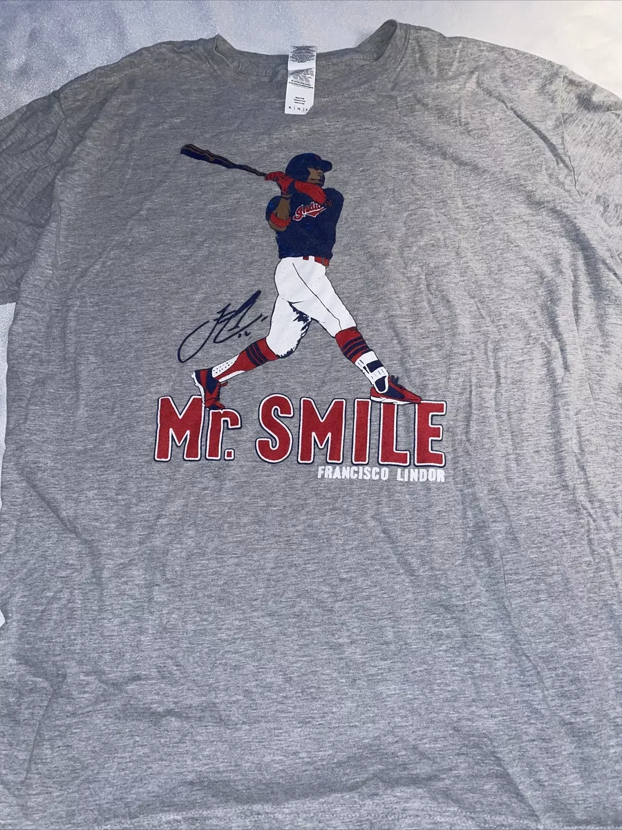 Cleveland Indians SGA Francisco Lindor Mr Smile T-Shirt XL