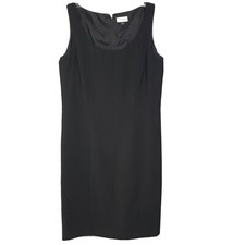 TAHARI ARTHUR S. LEVINE Dress Women's Size 12 Regular Black Sleeveless Lined EUC