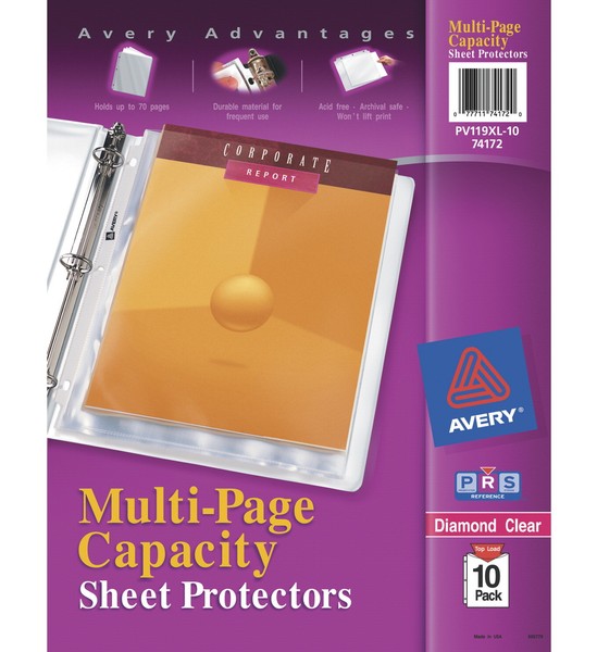 Avery 74171 Multipage Topload Sheet Protectors Heavy Gauge Letter