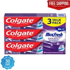 Colgate Max Fresh Knockout Toothpaste, Whitening Toothpaste with Mini Breath