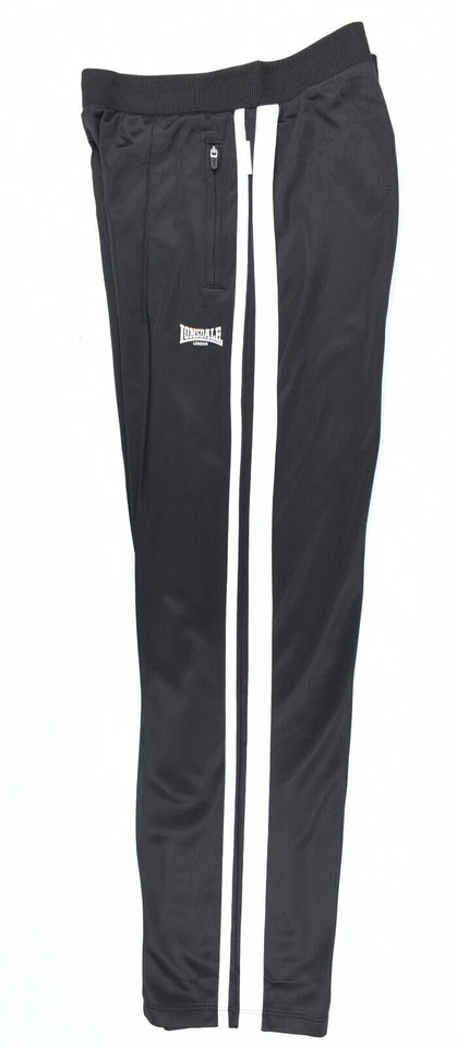 LONSDALE Girls Kids Track Pants, Joggers, Black/White, size 13 years - Image 3 of 4