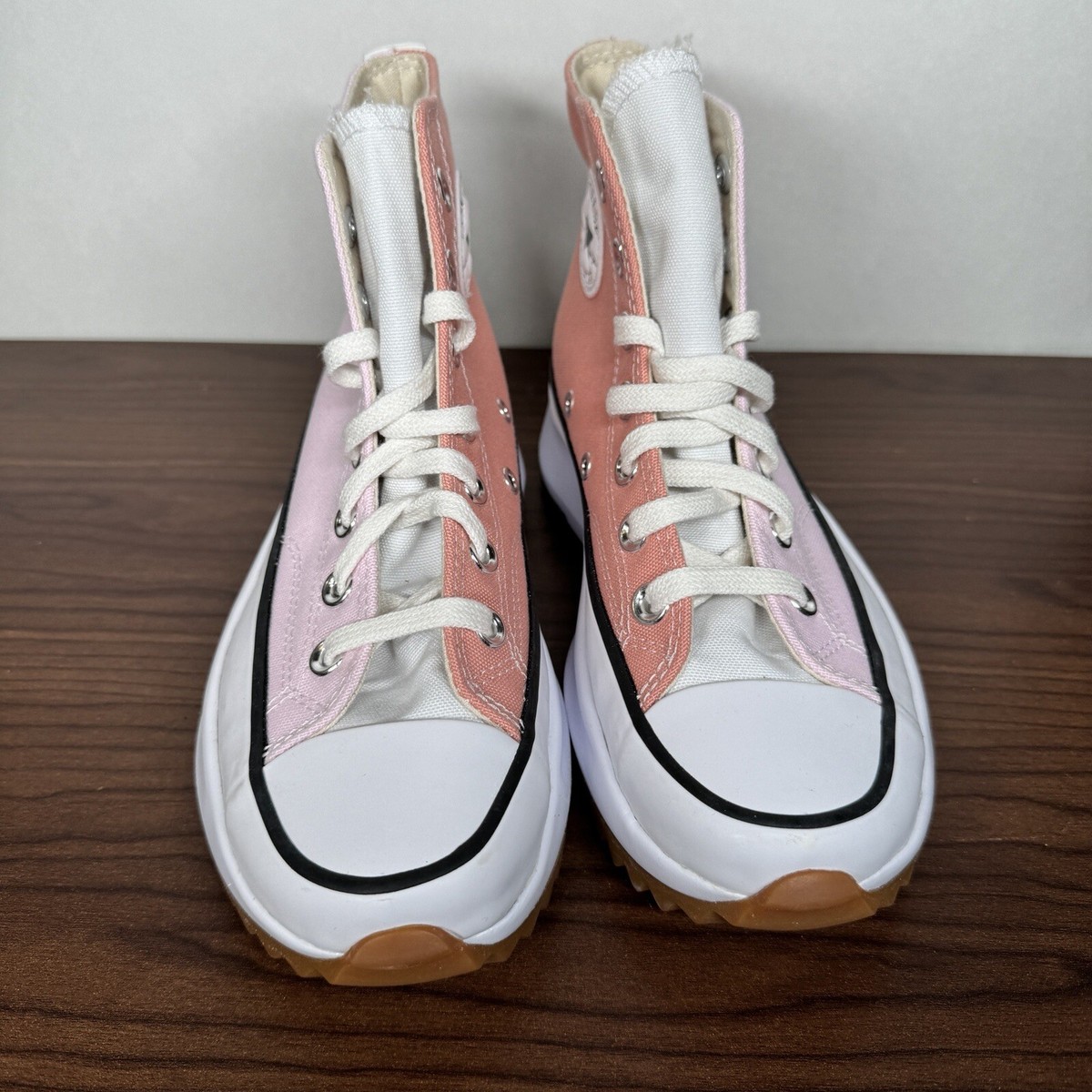 Converse Run Star Hike Hi Pink White Platform Shoes Womens 5 | eBay