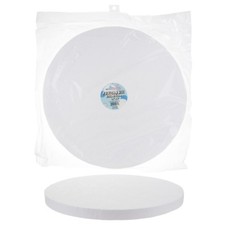 Mega Crafts 6 Pcs White Poly Craft Foam 16" Inch Disc Polystyrene Discs, Arts