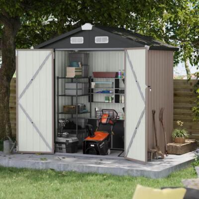 gardenです。 2.5 ft. W x 1.8 ft. D Solid Wood Outdoor Storage Shed, Tool
