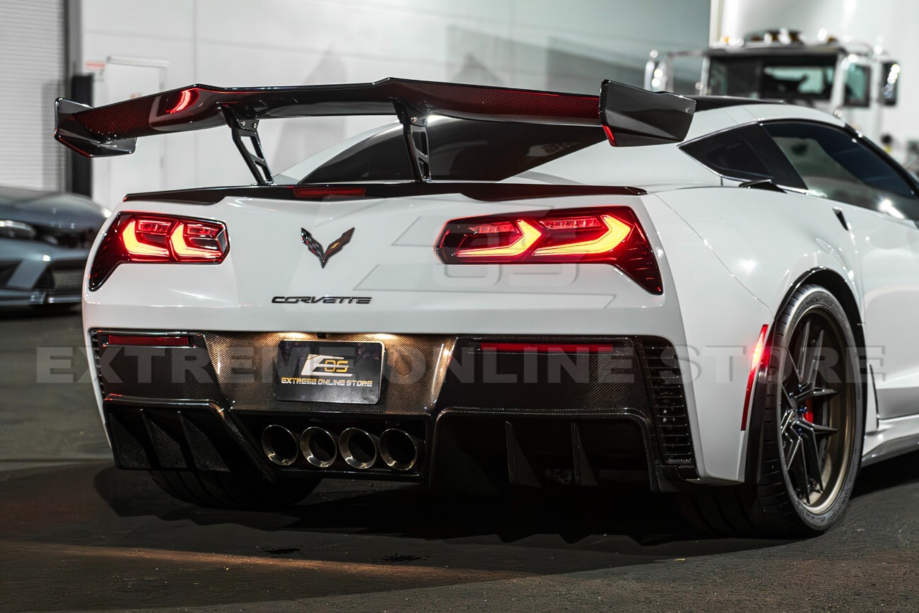 C7 Rear Sequential For 14-19 Corvette C7 Sequential Signal C8 Style LED Smoke Lens Rear ...