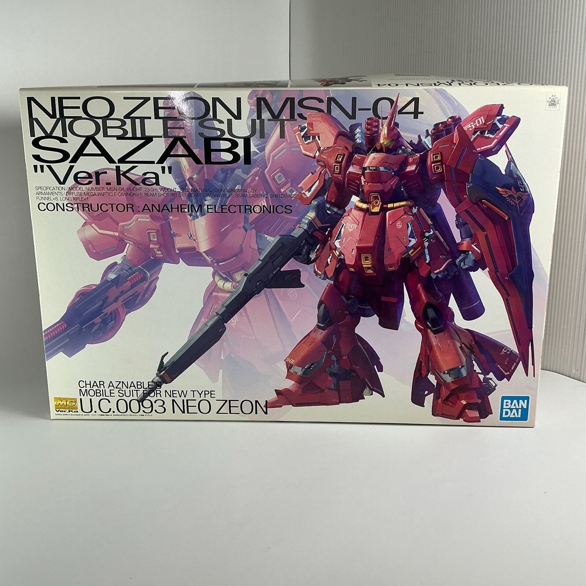 BANDAI MG MSN-04 Sazabi Ver.Ka 1/100 Scale Model Kit Used Japan | eBay