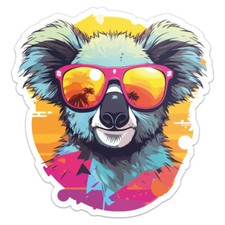 Cool Koala Car Bumper Sticker Weatherproof Vinyl Decal