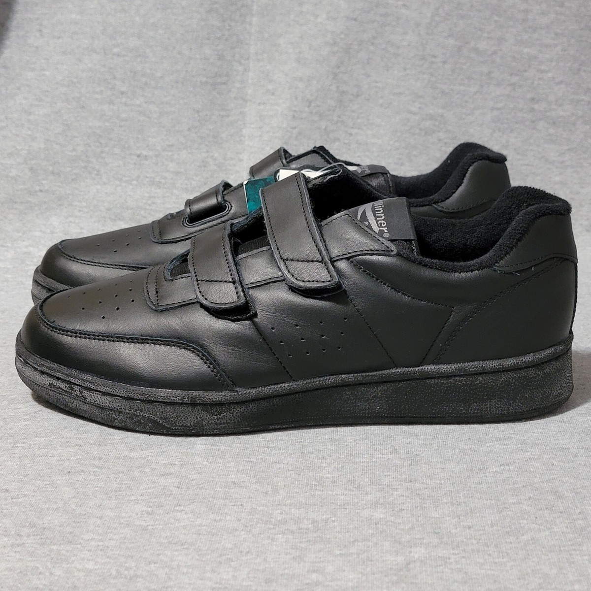 Vintage Sears Winner Shoes Men's 12 M Black New Old Stock Sneakers Hook Loop