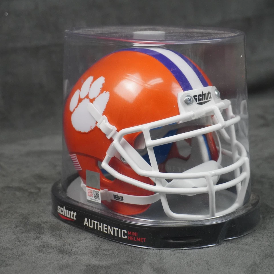 Mini Casco Clemson Tigers NCAA Fútbol Coleccionable Schutt Auténtica Réplica Foto 2 de 4