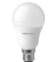 (W0.11) 143370/MM09974-1 - Megaman 8.6W Opal Classic B22 Bulb - 4000K Cool White