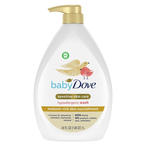 Baby Dove Sensitive Baby Wash Melanin-rich Skin Nourishment For Baby Bath Time 