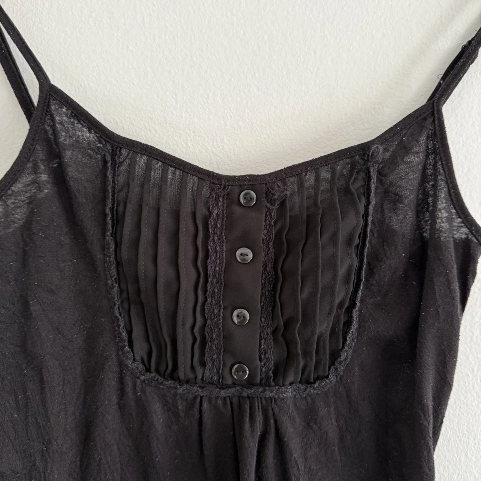 Camiseta sin mangas de colección Y2K años 2000 Weavers volantes gótico emo Elena Gilbert crepúsculo M Foto 2 de 4