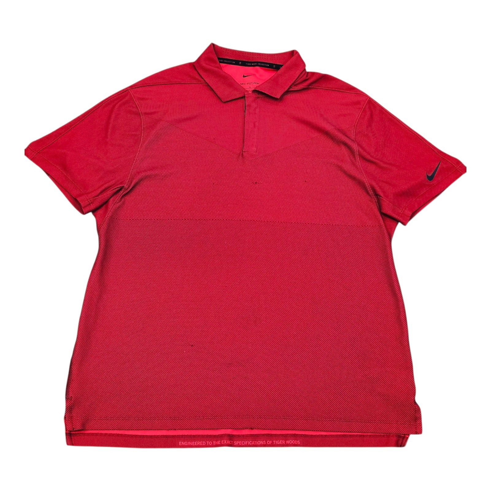 Men's Nike Dri-FIT ADV Tiger Woods Golf Polo Shirt Red Size Large DA2995-687