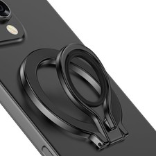 Magnetic Phone Ring Holder for MagSafe, Snap Grip Black