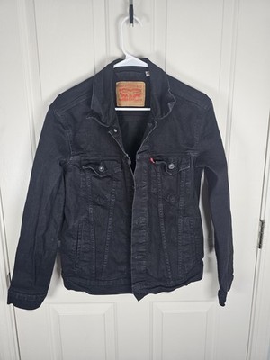 Levi's  The Trucker Denim Black Jacket Size S