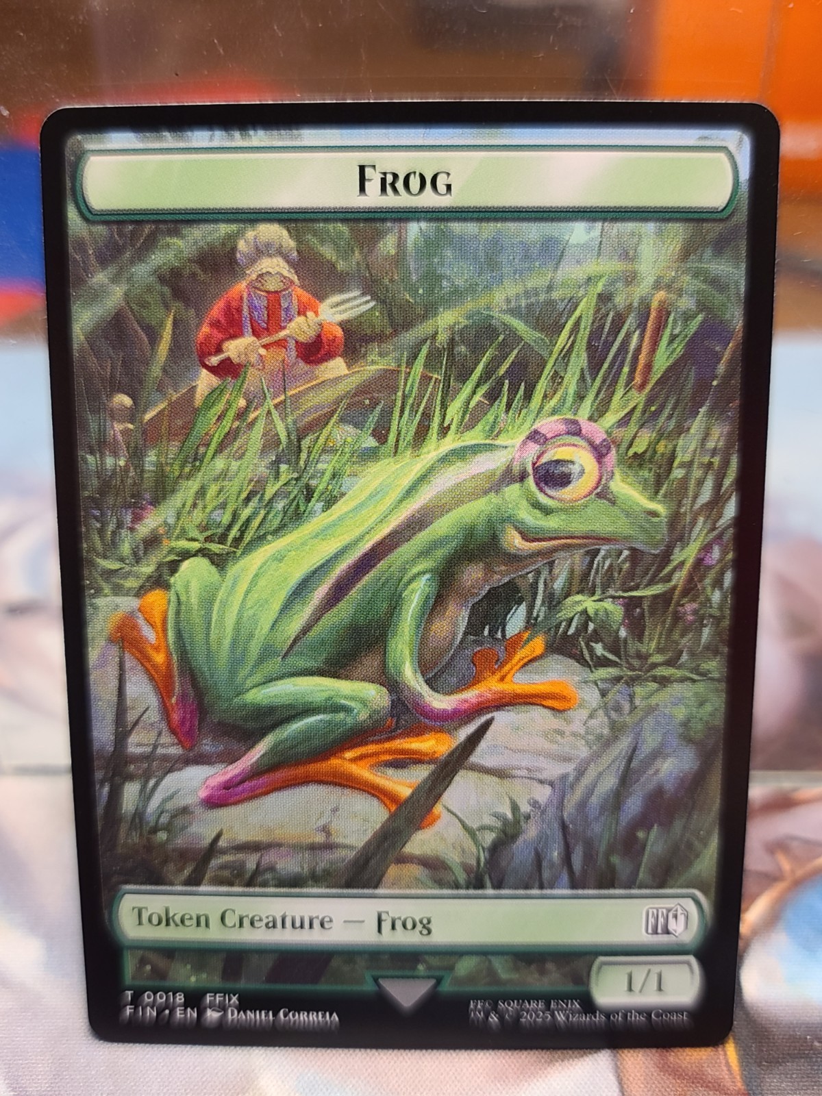 T 0018 Frog 0009 Hero Creature Emblem Token Final Fantasy FIN MTG Card