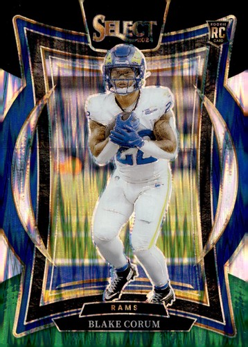 2024 Panini Select #9 Blake Corum Black & Green Prizm Shock